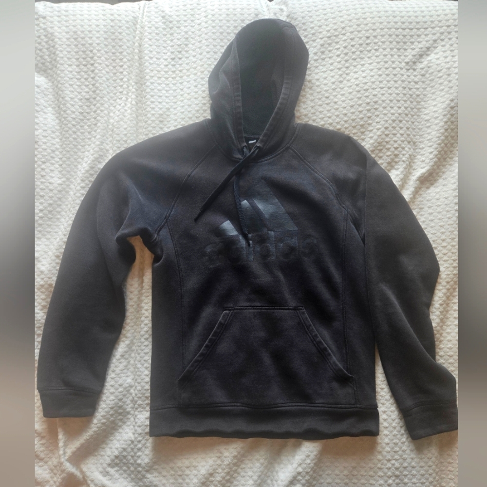 Adidas Black Pullover Hoodie Sweatshirt Size: S